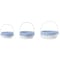 Vintiquewise White Round Willow Gift Basket, with Blue and White Gingham Liner and Handles, Set of 3 QI004550BL.3 - alternate 5